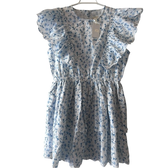 Simply Southern - NWT Blue & White Floral Mini Dress Size Medium - Picture 2 of 12
